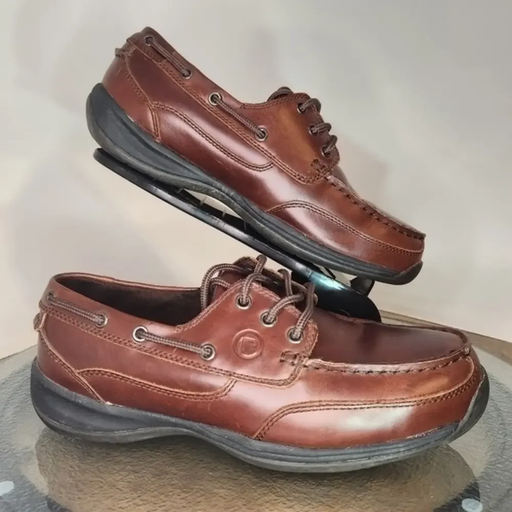 Rockport Work Sailing‎ Club Steel Toe Slip Resistant Shoe 9.5 EUC Office Plant